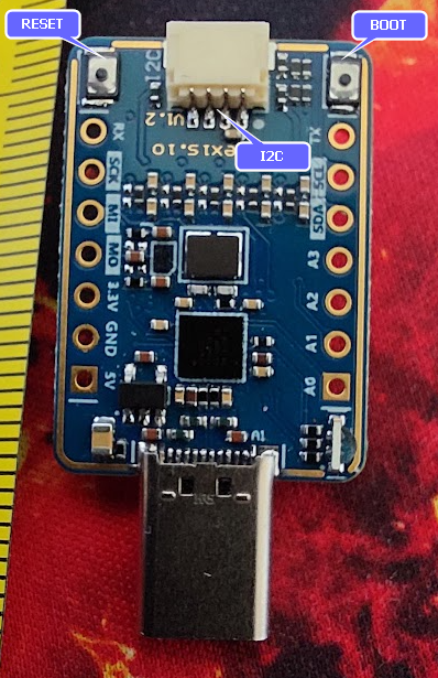 Board buttons: Boot and Reset